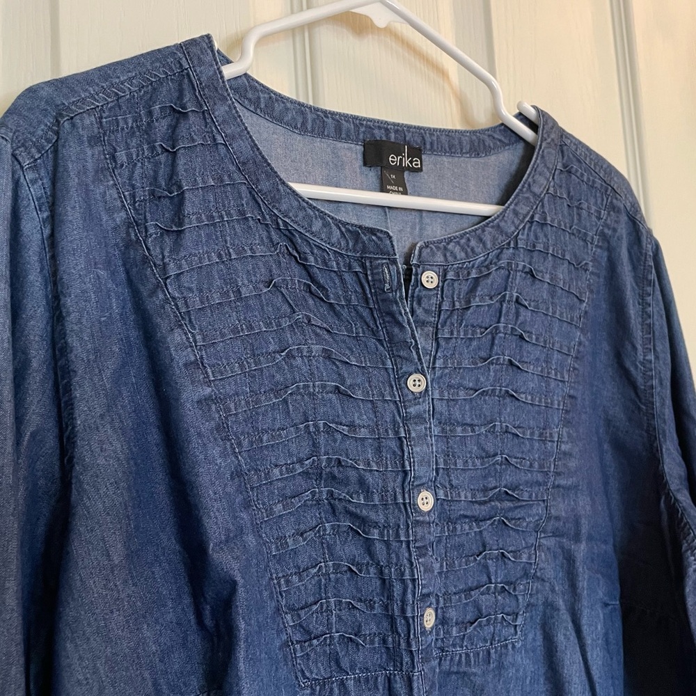 Erika denim button down top - Picture 5 of 5